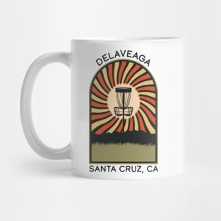 DeLaVeaga Santa Cruz, CA | Disc Golf Vintage Retro Arch Mountains Mug